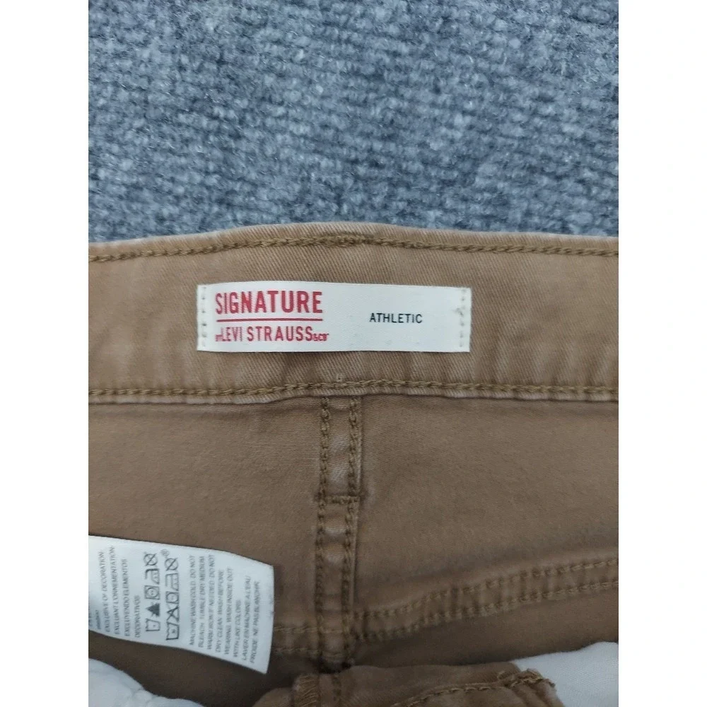 Levis Athletic Jeans Mens 32x32 Brown Slim Straight Casual Stretch denim